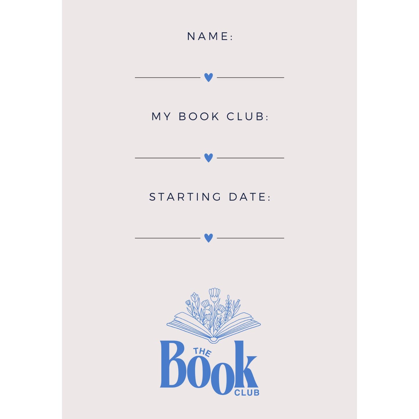 The Bookclub invulboek (Engels)